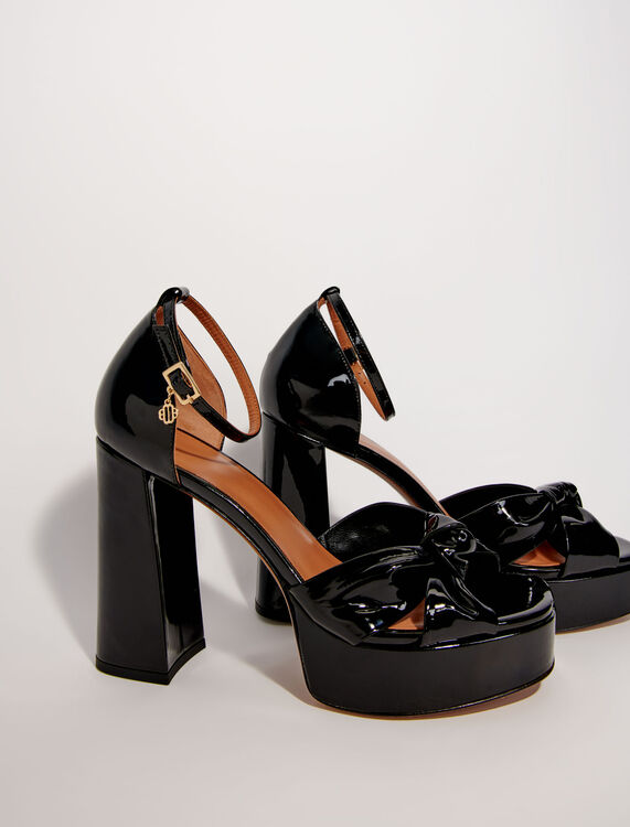 Leather platform sandals -  - MAJE