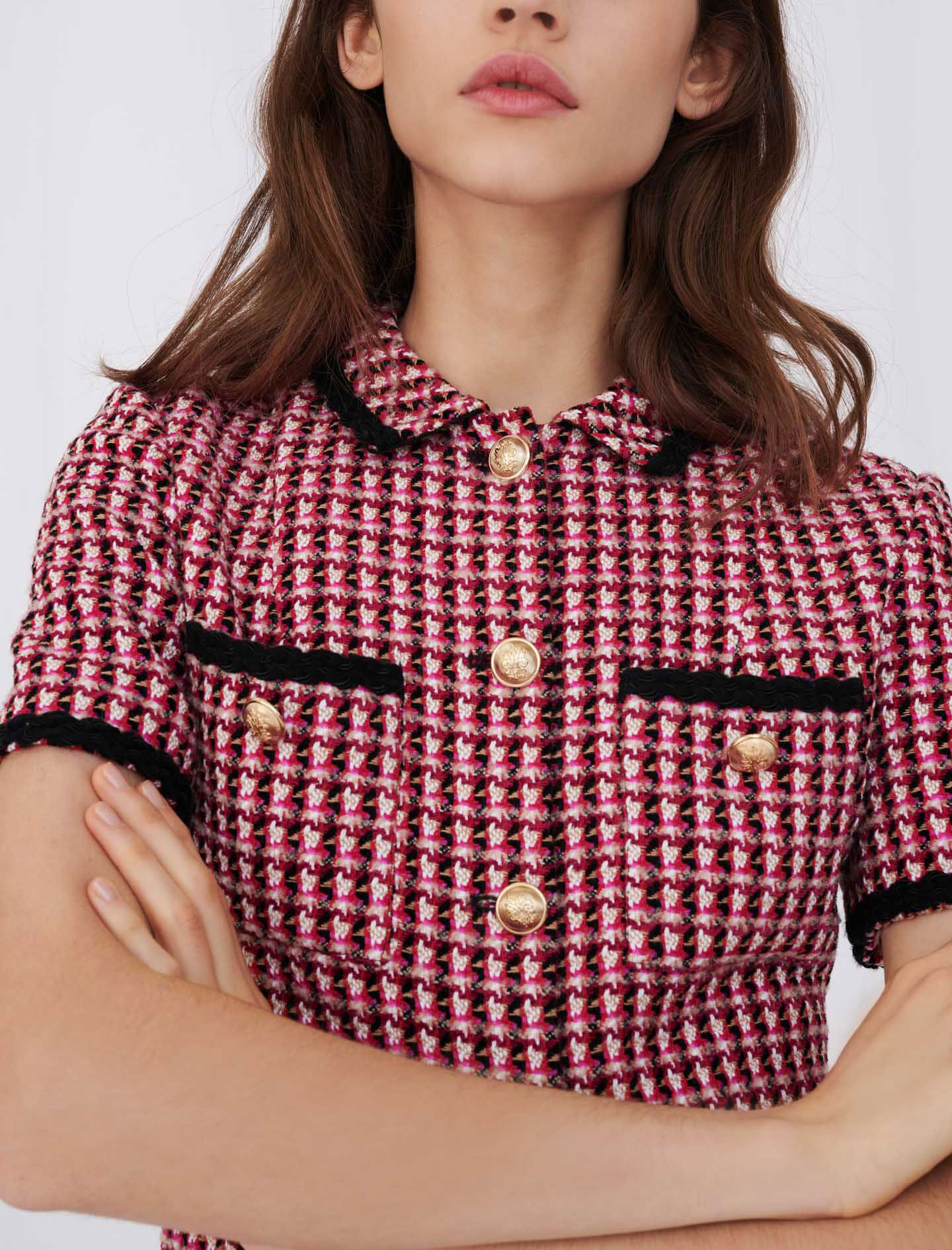 Maje tweed style straight dress outlet