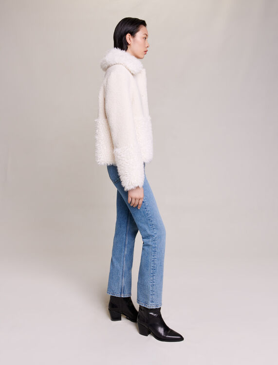 Short fake fur coat - Coats - MAJE