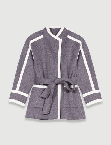Short two-tone coat : Coats color Camel