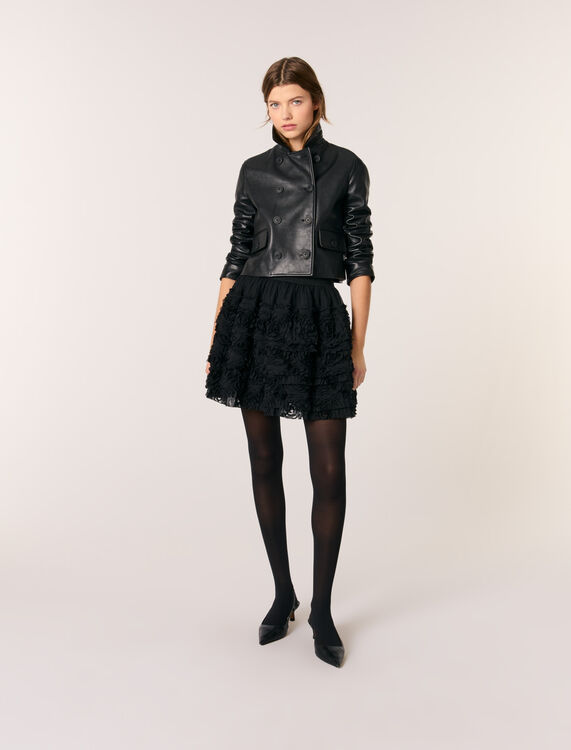 Short embroidered skirt - Skirts & Shorts - MAJE
