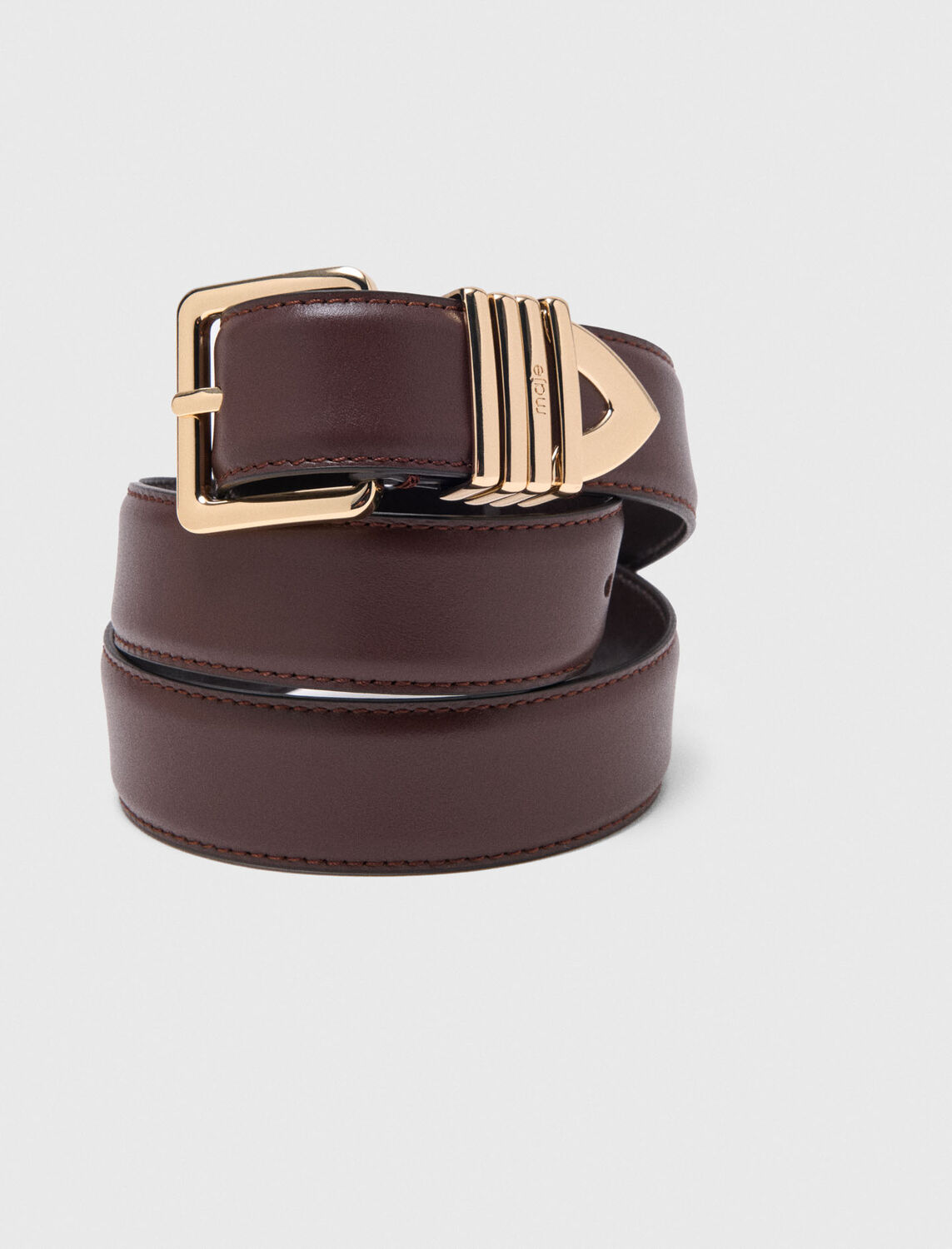 Smooth leather belt - Belts - MAJE