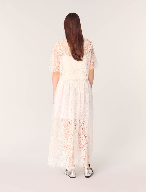Cropped floral guipure shirt - Shirts - MAJE