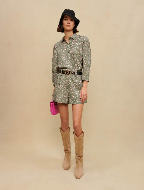 Rosebud-print shirt - Shirts - MAJE