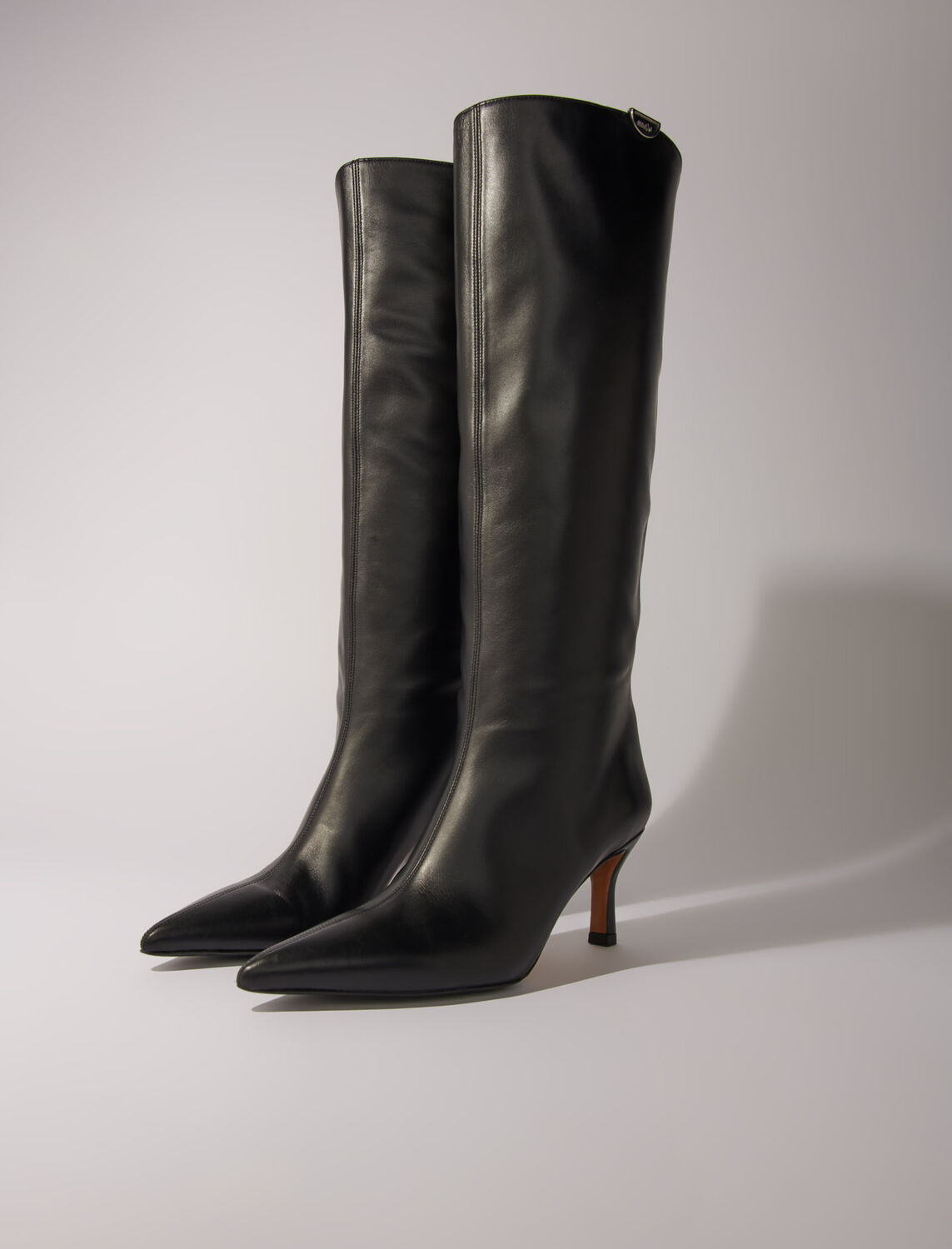 Pointed-toe leather boots - Booties & Boots - MAJE
