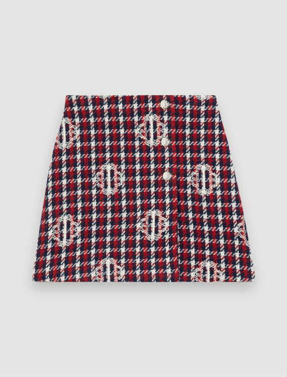 Checked Clover jacquard skirt : Skirts & Shorts color 