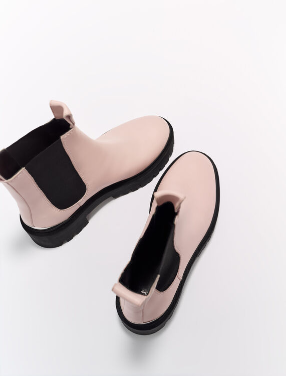 Chelsea boots with platform sole - Booties & Boots - MAJE