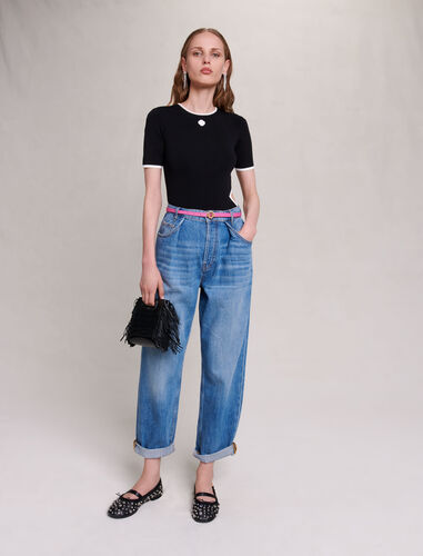 maje : Trousers & Jeans 顏色 蓝色/BLUE