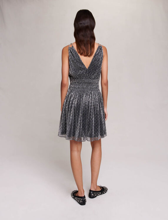 Short silver dress - Dresses - MAJE