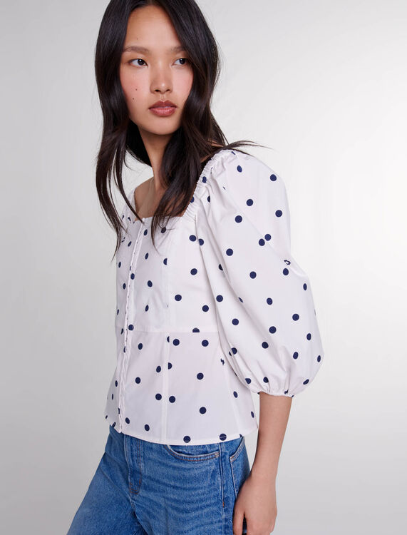 Puff-sleeved top - Fall-Winter Collection - MAJE