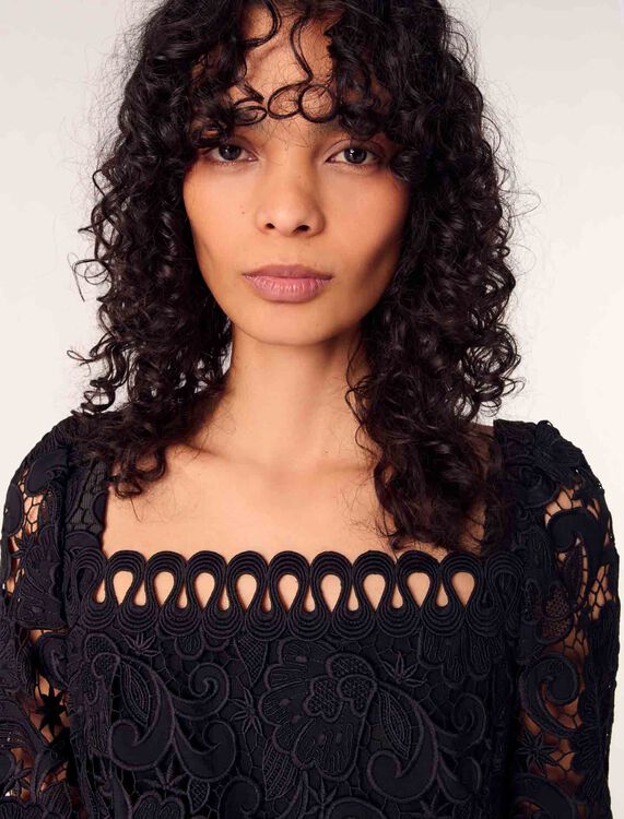 Short guipure dress - Dresses - MAJE