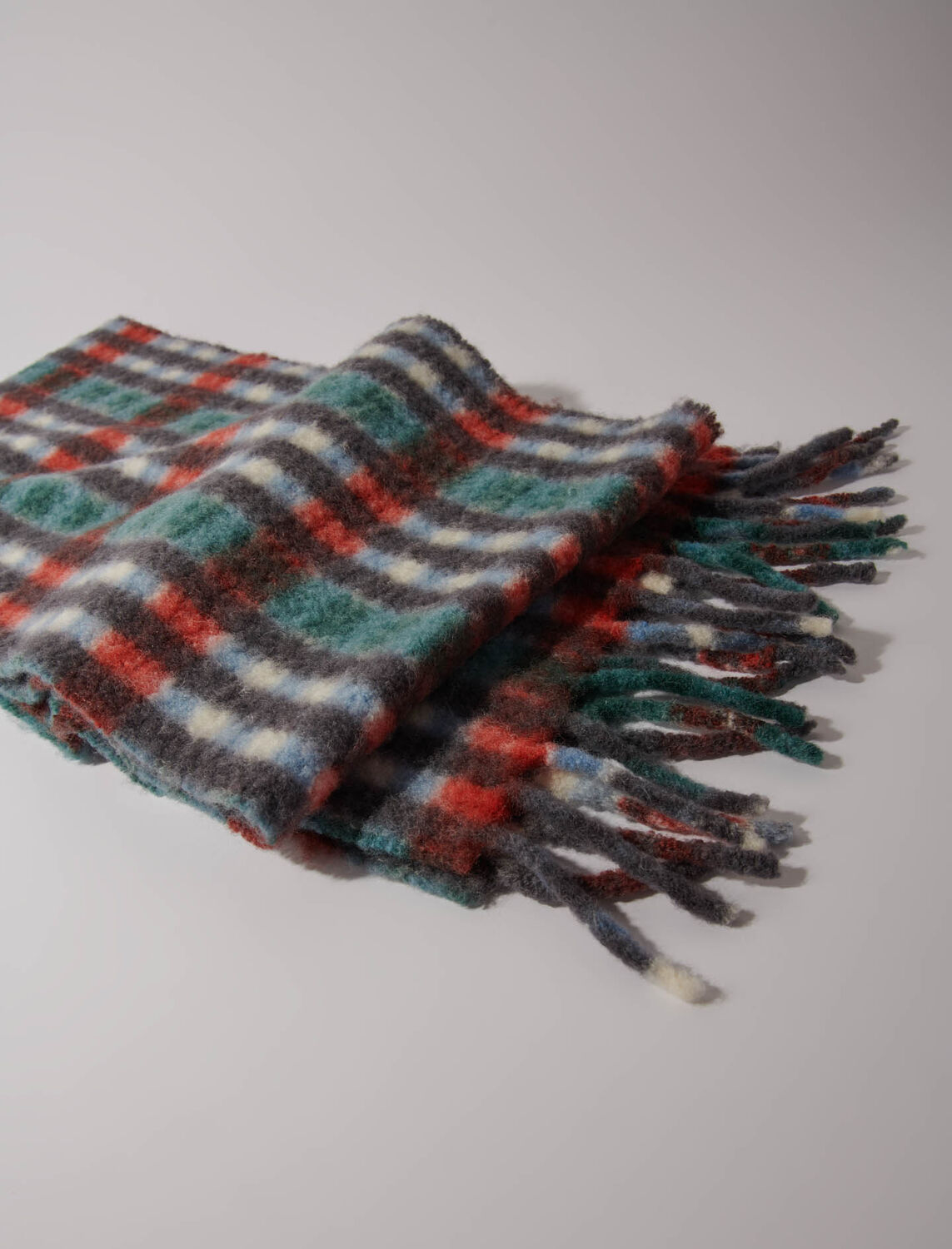 Alpaca blend check scarf - Fall-Winter Collection - MAJE