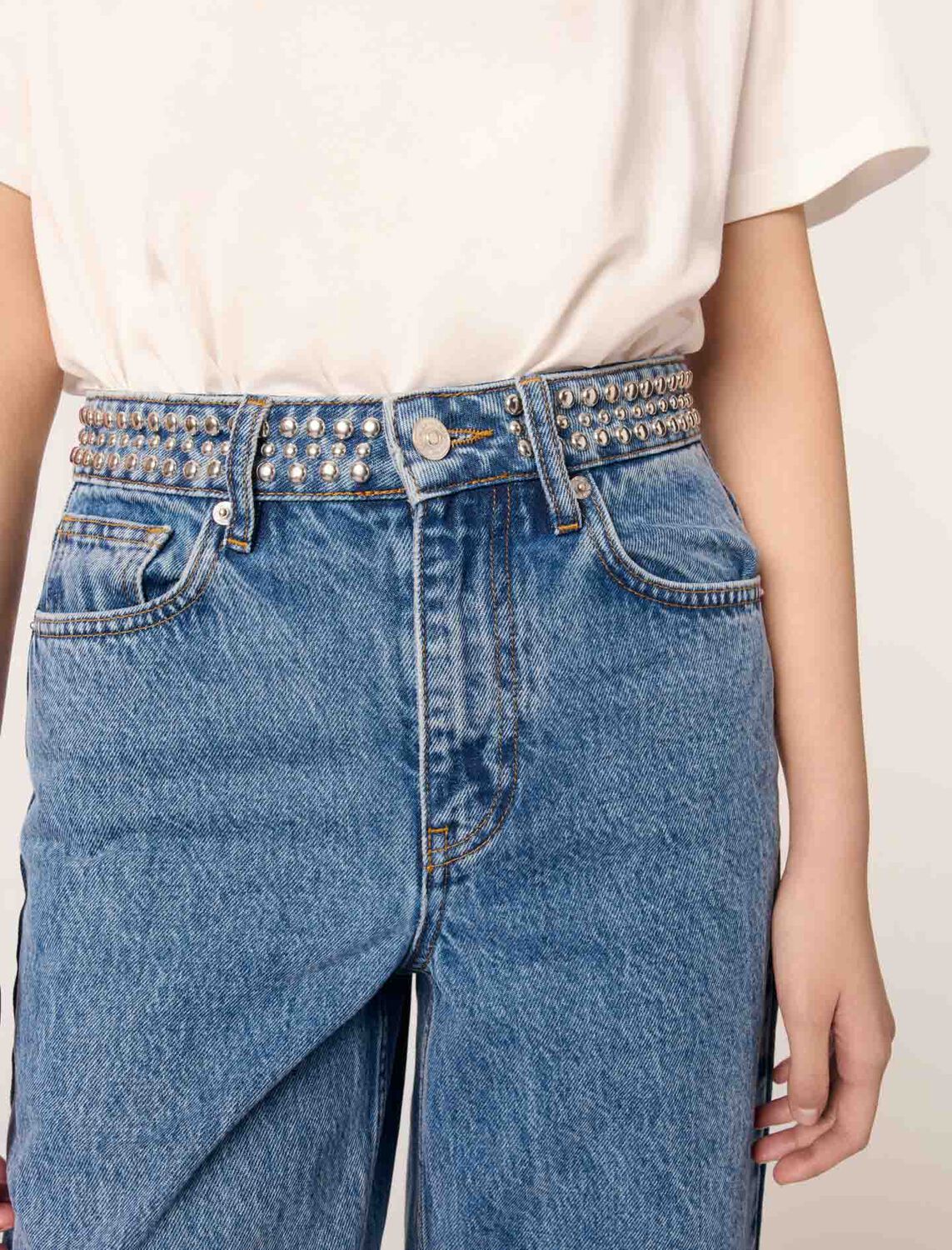 maje : Trousers & Jeans 顏色 牛仔色/