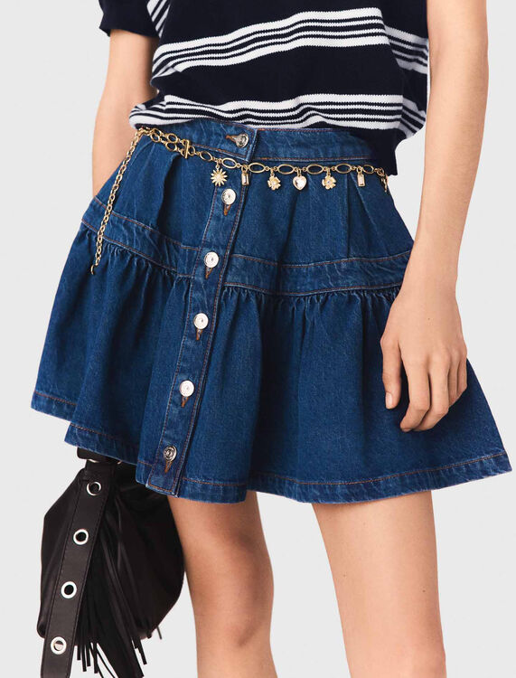 Short denim skirt - Skirts & Shorts - MAJE