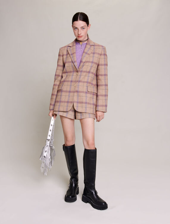 Checked suit jacket - Blazers & Jackets - MAJE