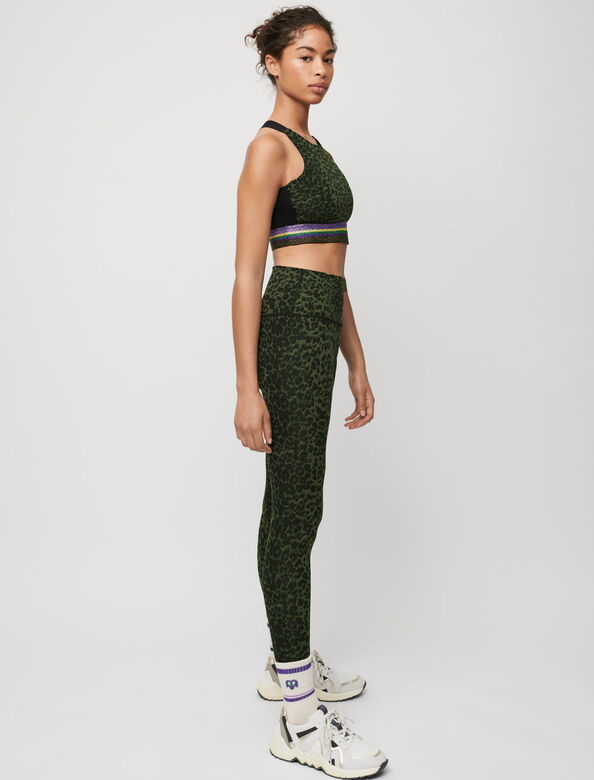Printed stretch sports leggings : Trousers & Jeans color 