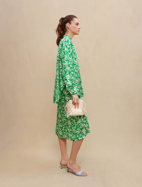 Printed satiny shirt - Shirts - MAJE
