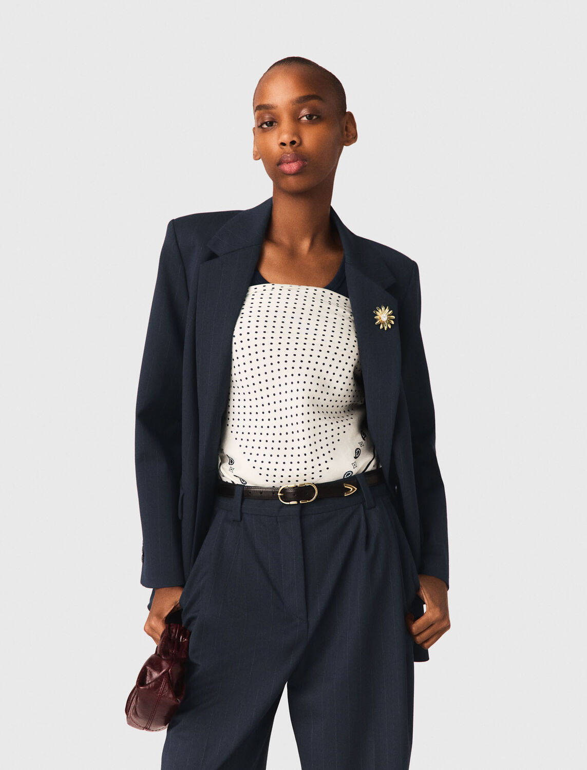 Striped suit jacket : Blazers & Jackets color Navy