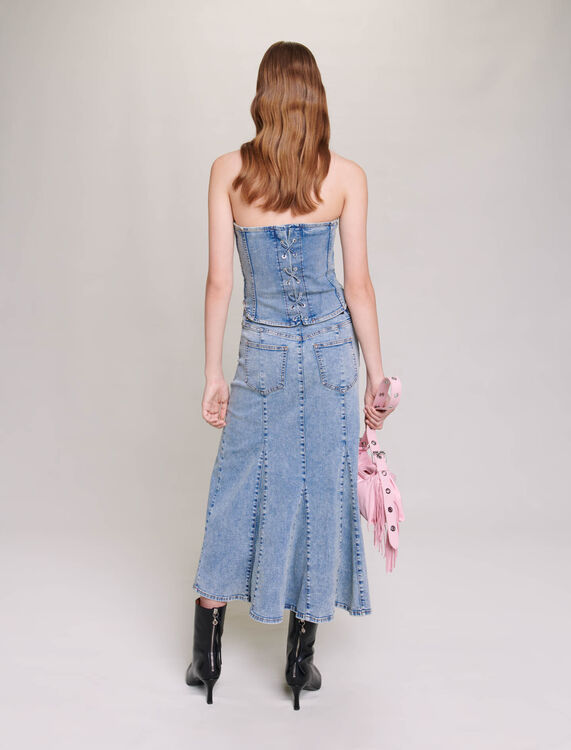 Denim bustier - Tops - MAJE