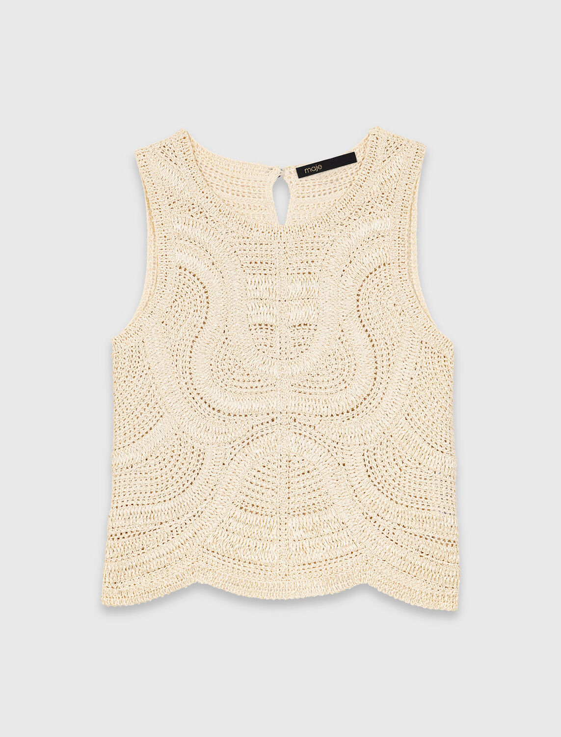 Sleeveless crochet-knit top - Tops - MAJE