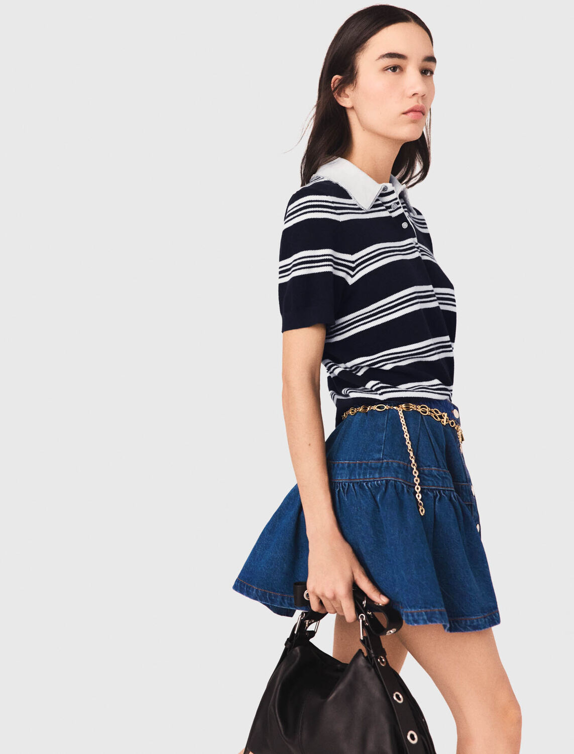 Short denim skirt - Skirts & Shorts - MAJE