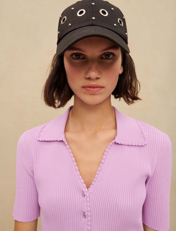 Buttoned knit top - Cardigans & Sweaters - MAJE