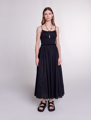 Dress with beaded ties : E-shop Pre-launch Collection color Black