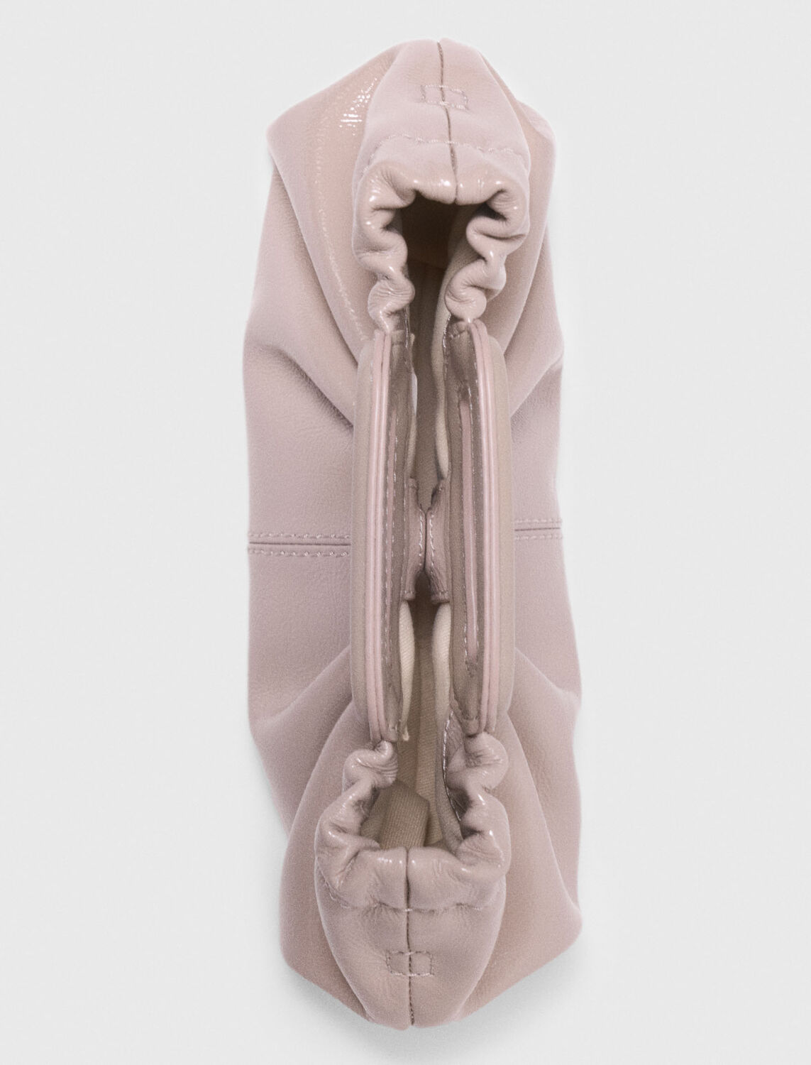 Mini naplak leather clutch : Small leather goods color mastic beige