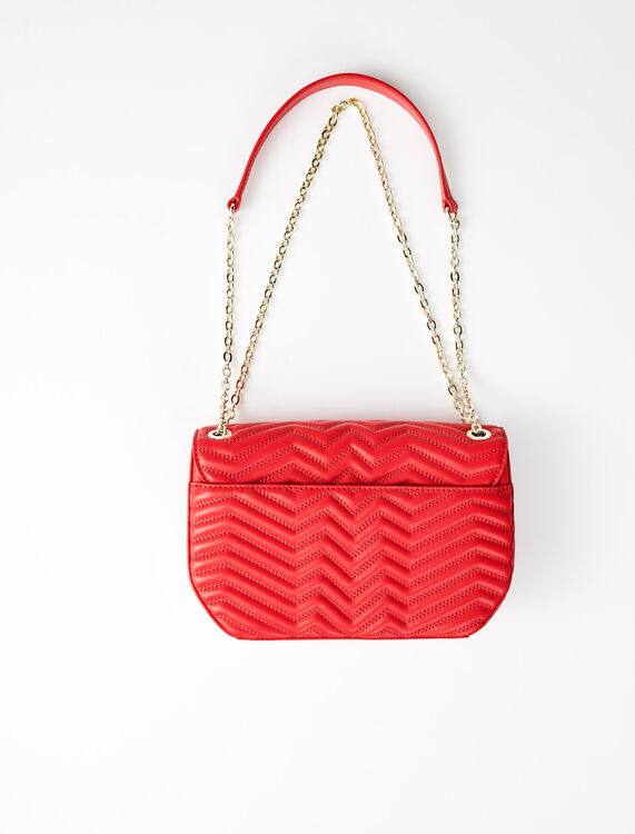 Quilted leather flap bag - Bags - MAJE