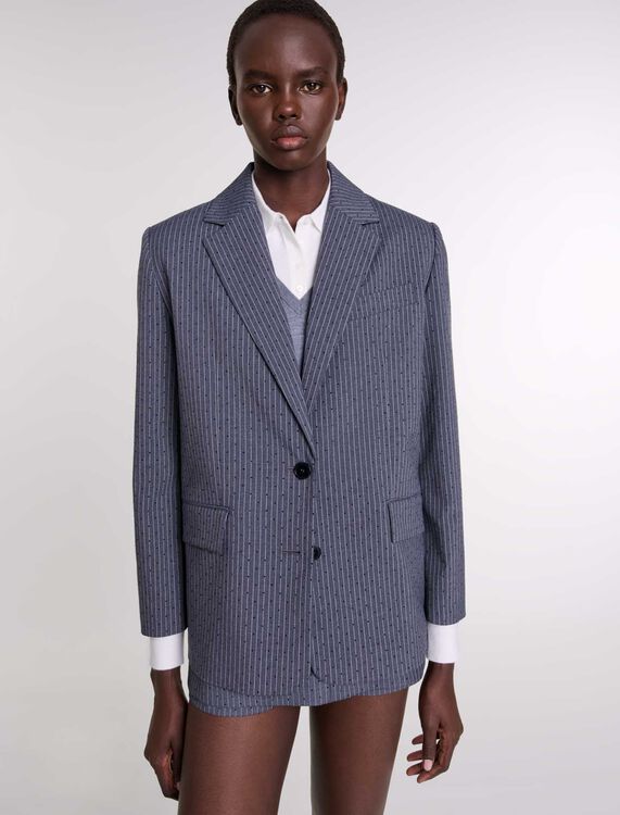 Rhinestone suit jacket - Fall-Winter Collection - MAJE