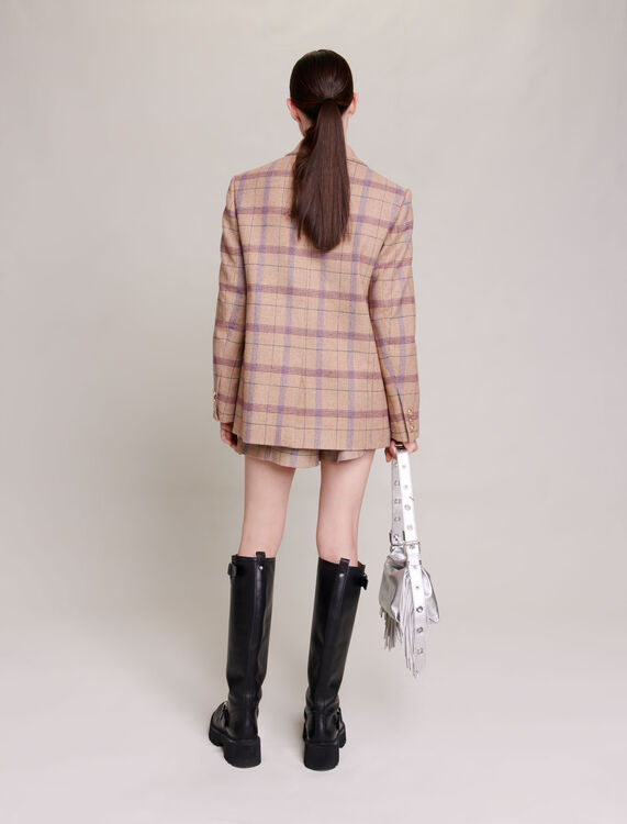 Checked suit jacket - Blazers & Jackets - MAJE