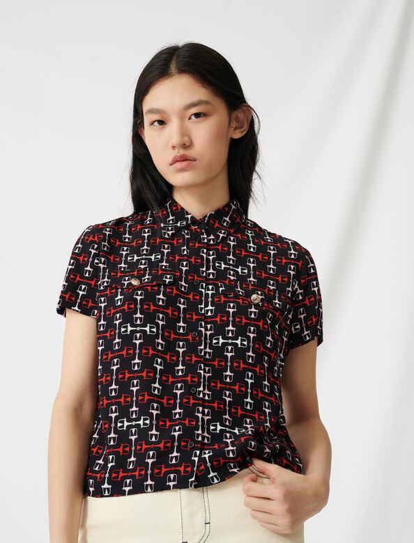 Printed short-sleeved shirt : Eco-friendly selection color 