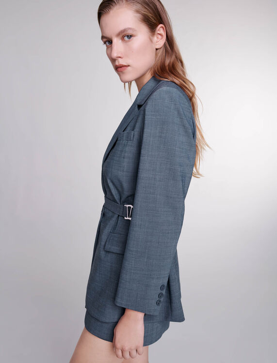 Belted blazer - Coats & Jackets - MAJE