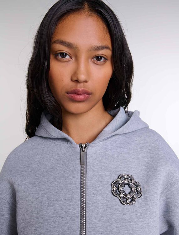 Structured zip-up sweatshirt - Fall-Winter Collection - MAJE