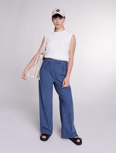 maje : Trousers & Jeans 顏色 蓝色/