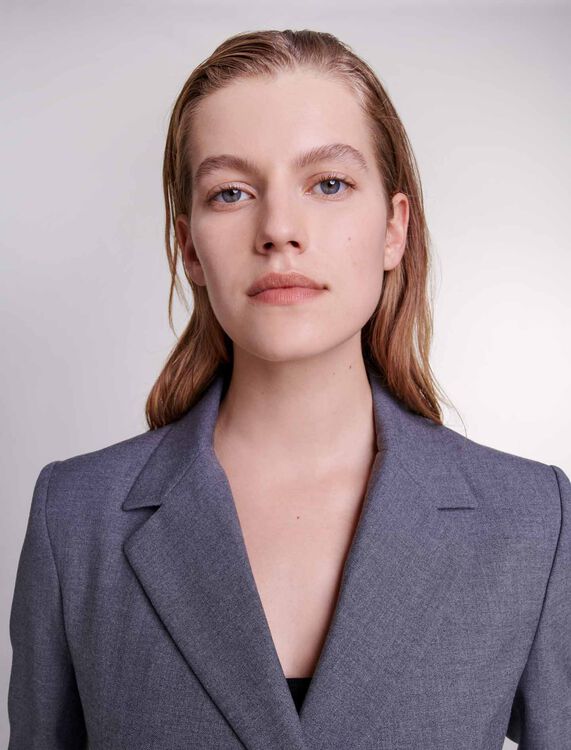 Suit jacket with chain belt - Coats and Jackets - MAJE