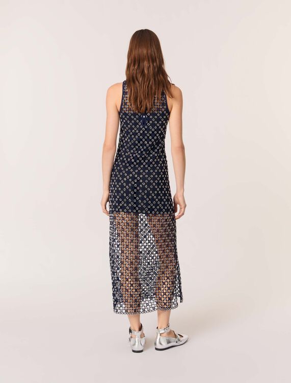 Beaded crochet maxi dress - Dresses - MAJE