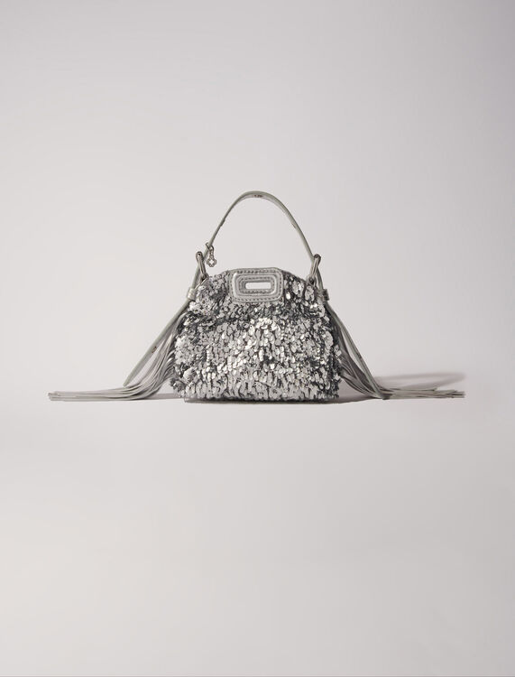 Miss M Nano bag with silver sequins : Other Accessories color Silver