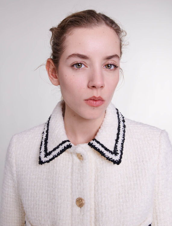 Contrasting tweed-style jacket - 30% Off - MAJE