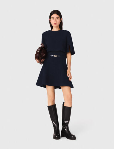 2-in-1 tweed dress : Dresses color Navy