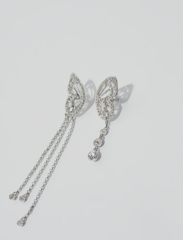 Butterfly earrings : View All color Silver
