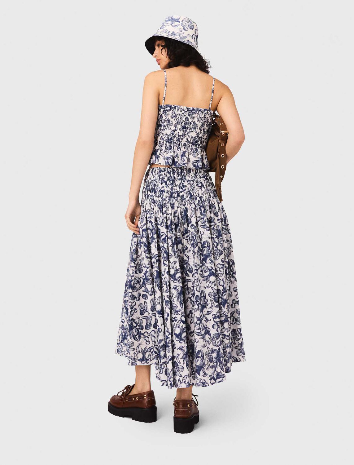 maje : Skirts & Shorts color Blue fruits print