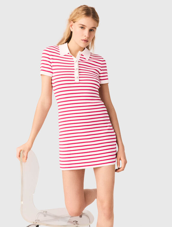Striped polo dress - Dresses - MAJE