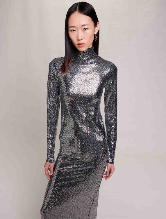 Glitter maxi dress - Dresses - MAJE