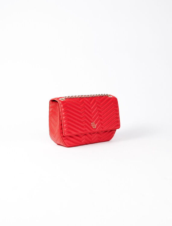 Quilted leather flap bag - Bags - MAJE