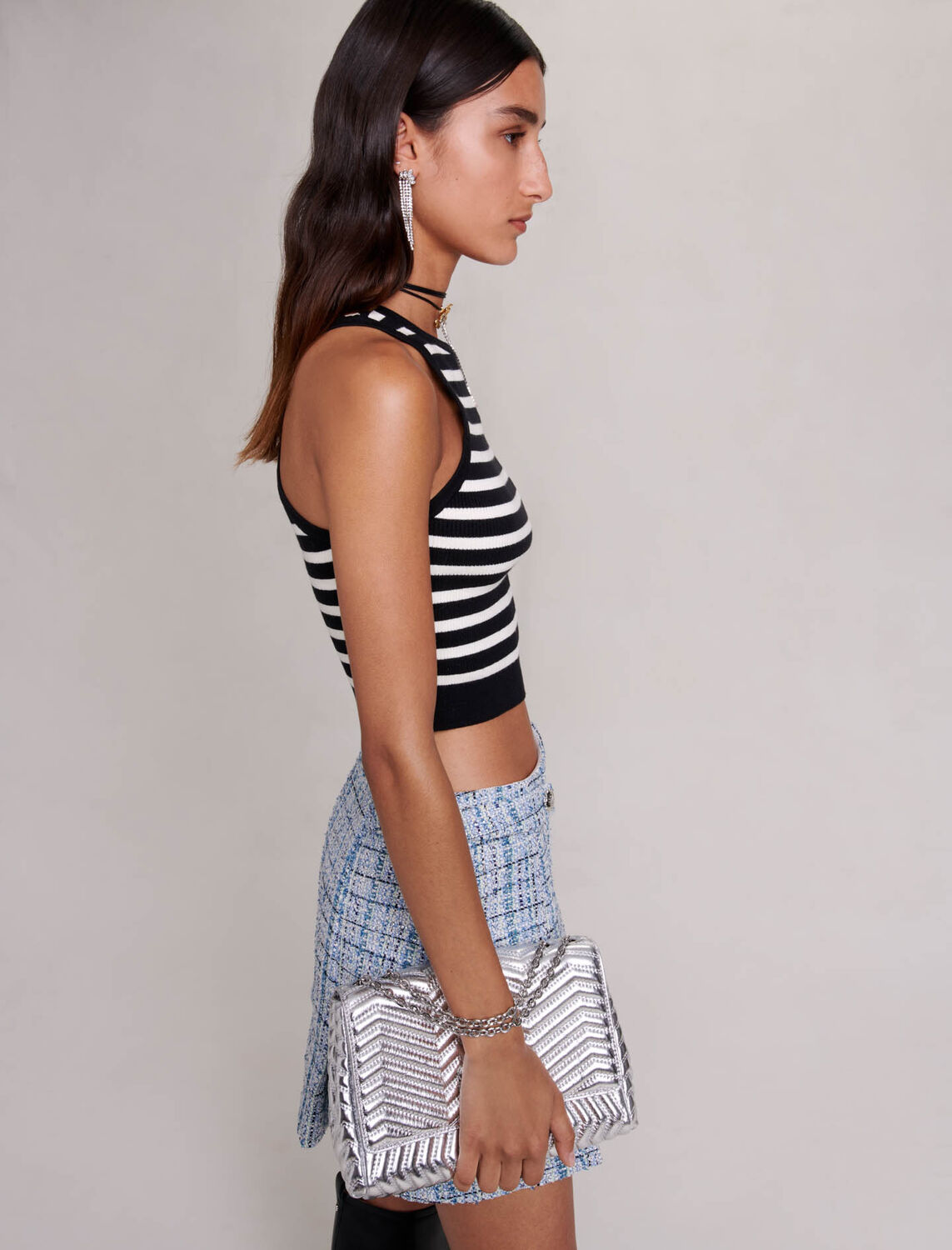 Striped crop top - Fall-Winter Collection - MAJE