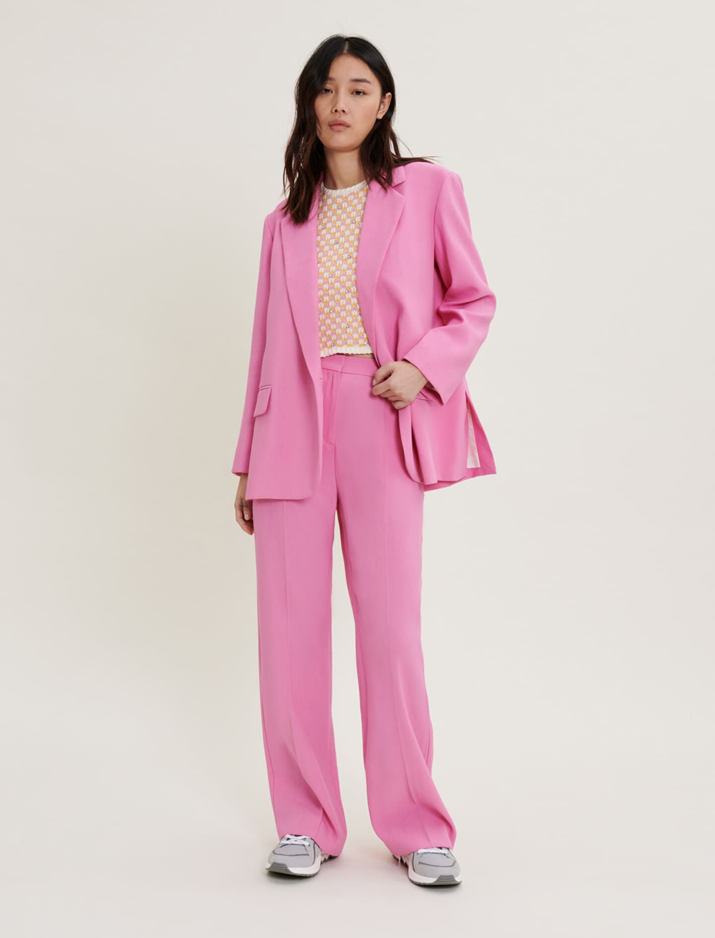 pink suit blazer