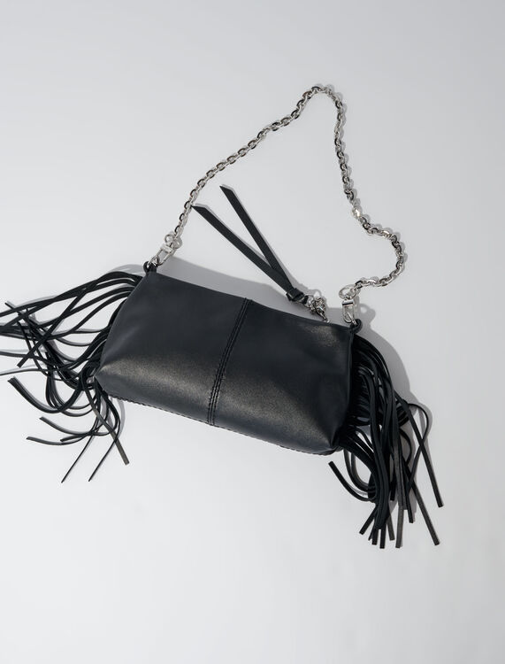 Miss M plain leather clutch bag -  - MAJE