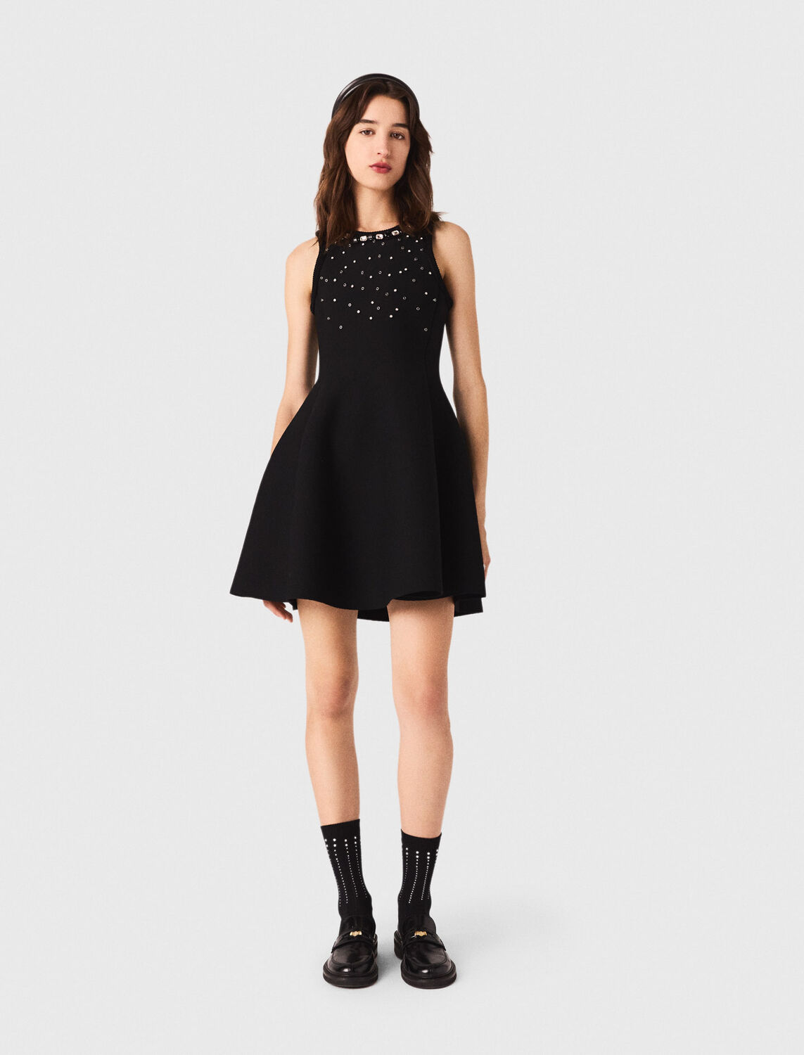 Jewelled skater dress - Dresses - MAJE