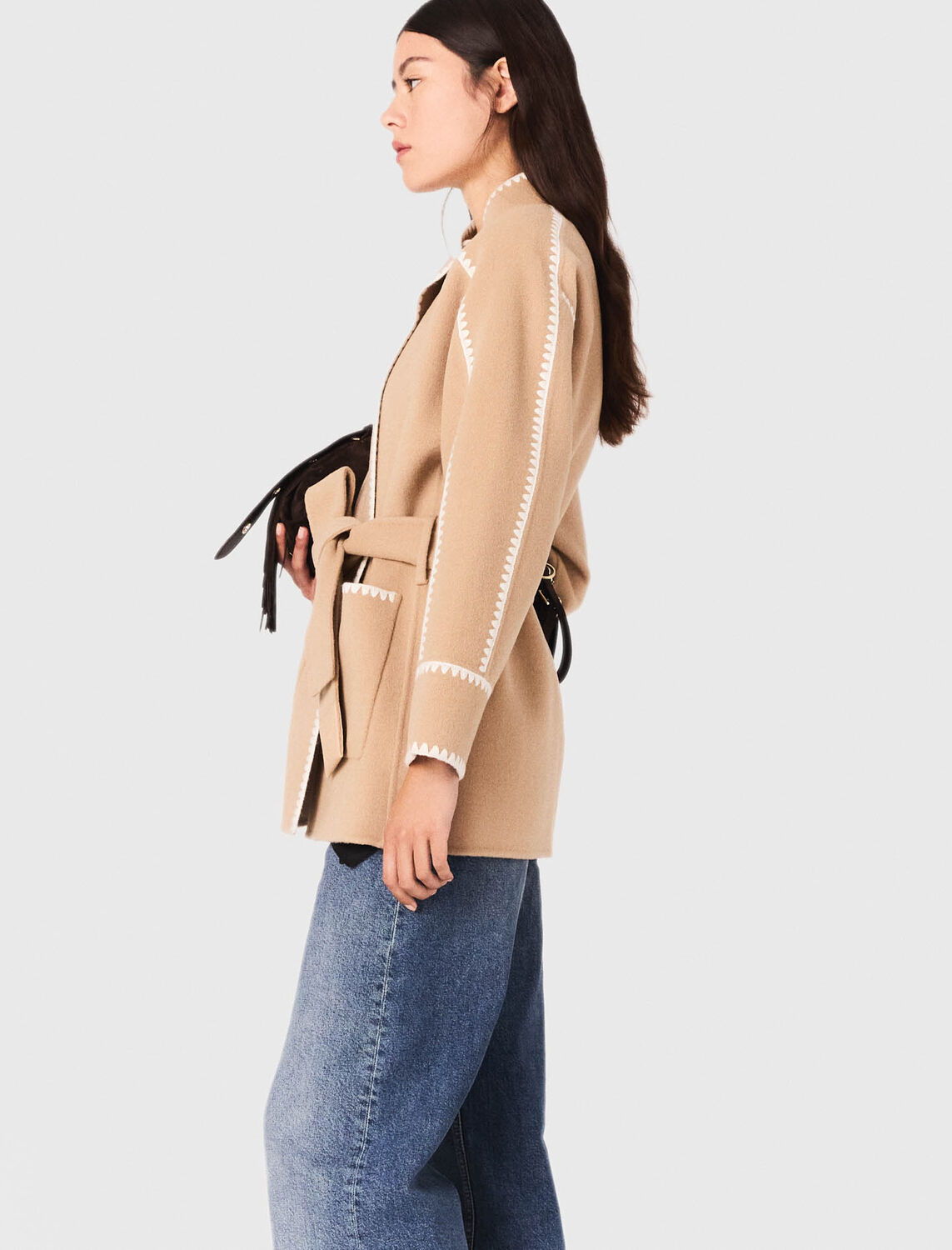 Short double-faced coat - Coats - MAJE